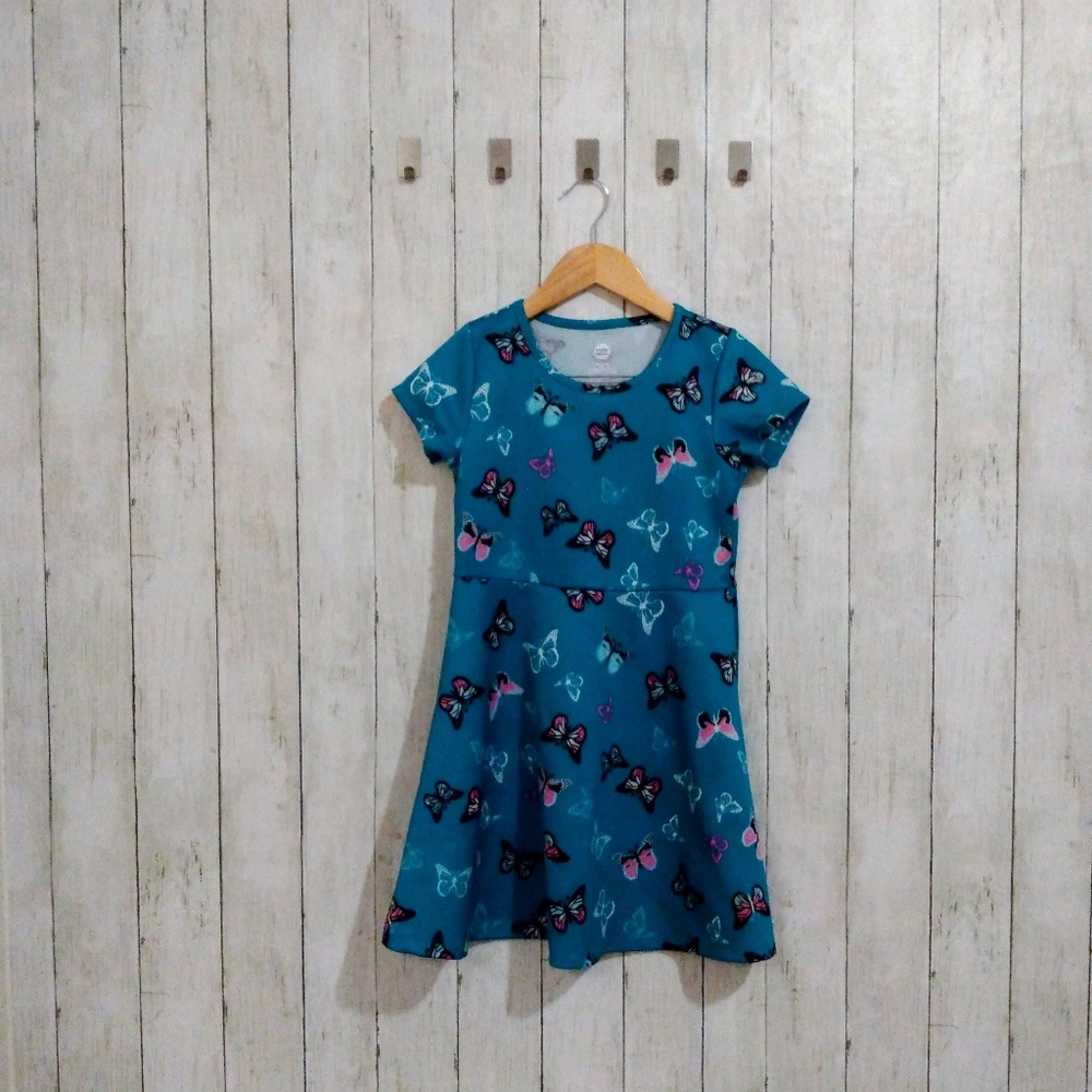 WonderNation Girls 7/8 Teal dress